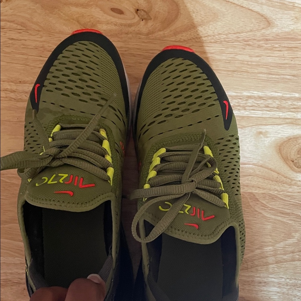 Nike Olive and Red Athletic Shoes